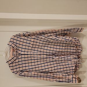 Men's 3XL Izod orange and blue button down long sleeve shirt